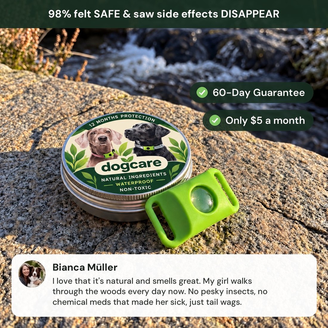 dogcare 12-Month Tick & Flea Pendant