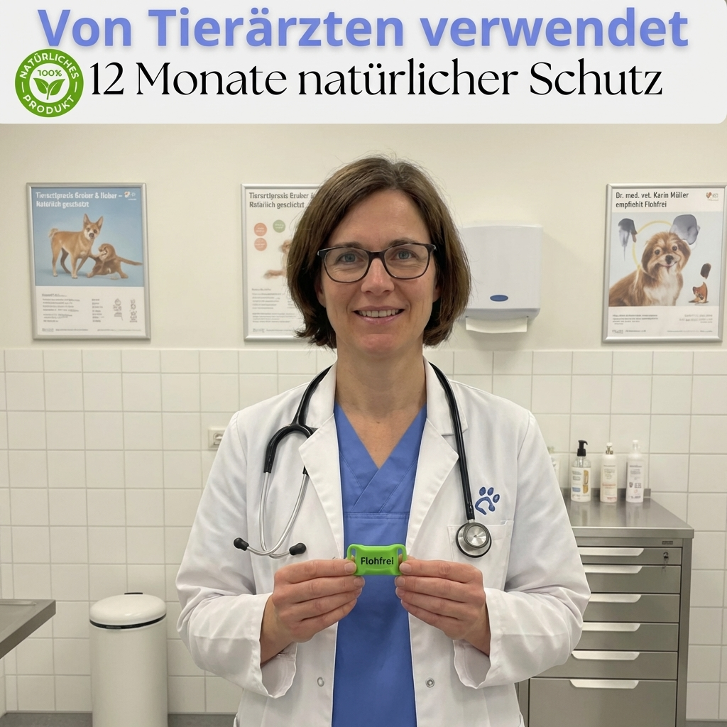 Flofrei® Naturschutz-Anhänger – 12 Monate Schutz vor Flöhen, Zecken & Parasiten