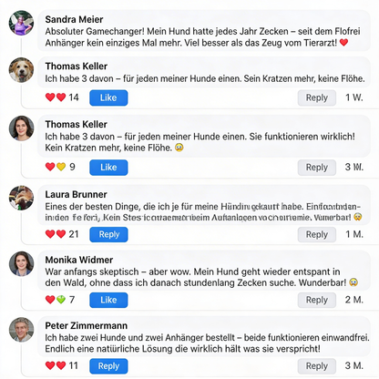 Flofrei® Naturschutz-Anhänger – 12 Monate Schutz vor Flöhen, Zecken & Parasiten