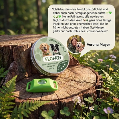 Flofrei® Naturschutz-Anhänger – 12 Monate Schutz vor Flöhen, Zecken & Parasiten